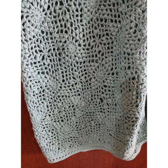 Jones Of New York Sleeveless Crochet-Knit Cardigan Sweater Turquoise W-2x [$109) - Picture 5 of 16